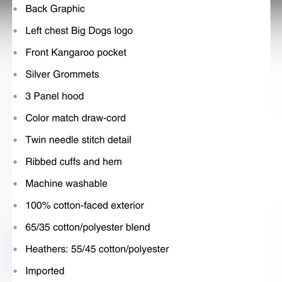 NWT Big Dog Play to win black hoodie, size XL - Picture 5 of 11